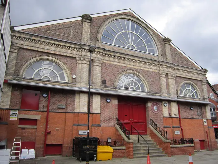 Victorian Market Hall with its arched windows in Altrincham town centre