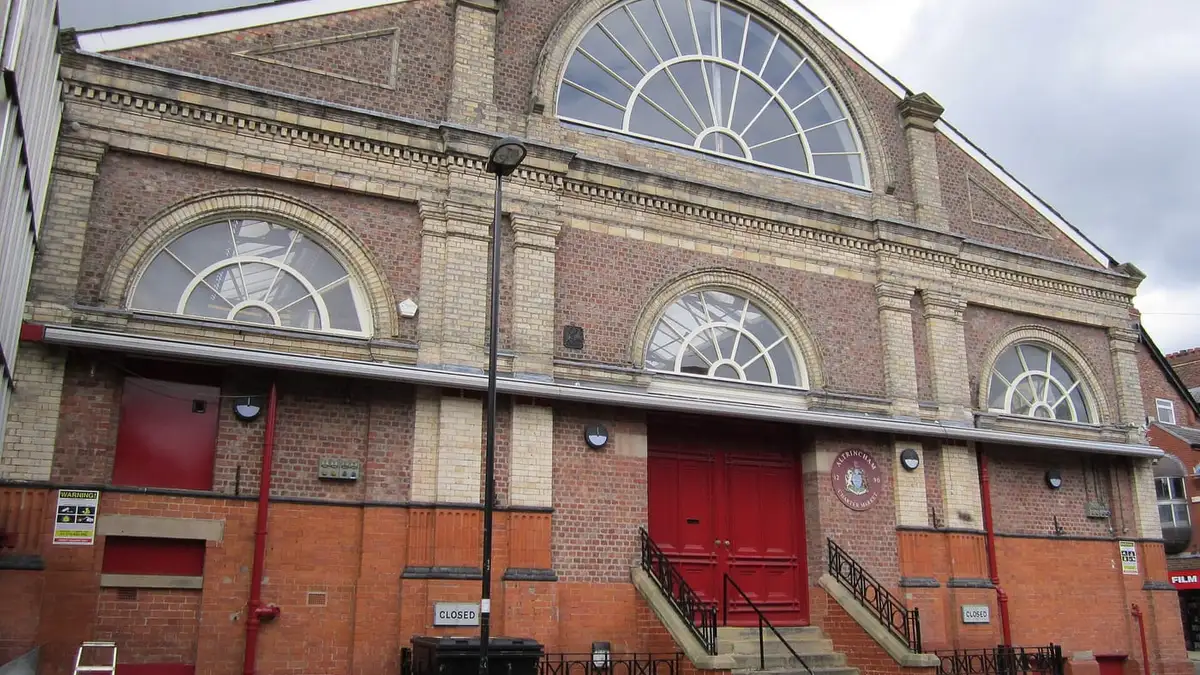 Victorian Market Hall with its arched windows in Altrincham town centre