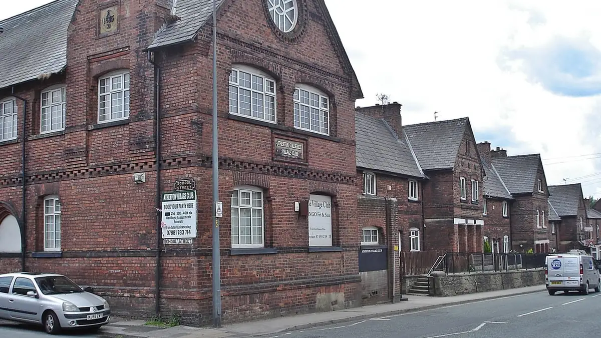 Listed brick miners' houses on Leigh Road, Atherton