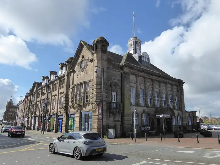 Edwardian Leigh Town Hall with its cupola, Leigh town centre