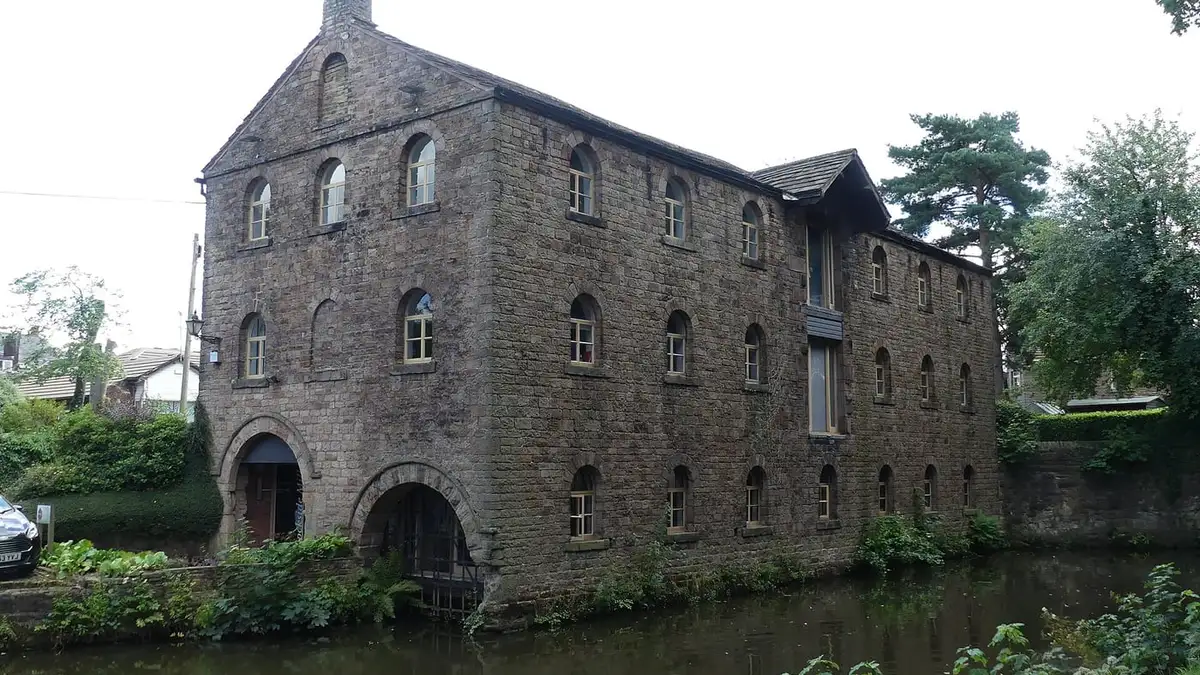 Lockside Mill beside the Peak Forest Canal in Marple