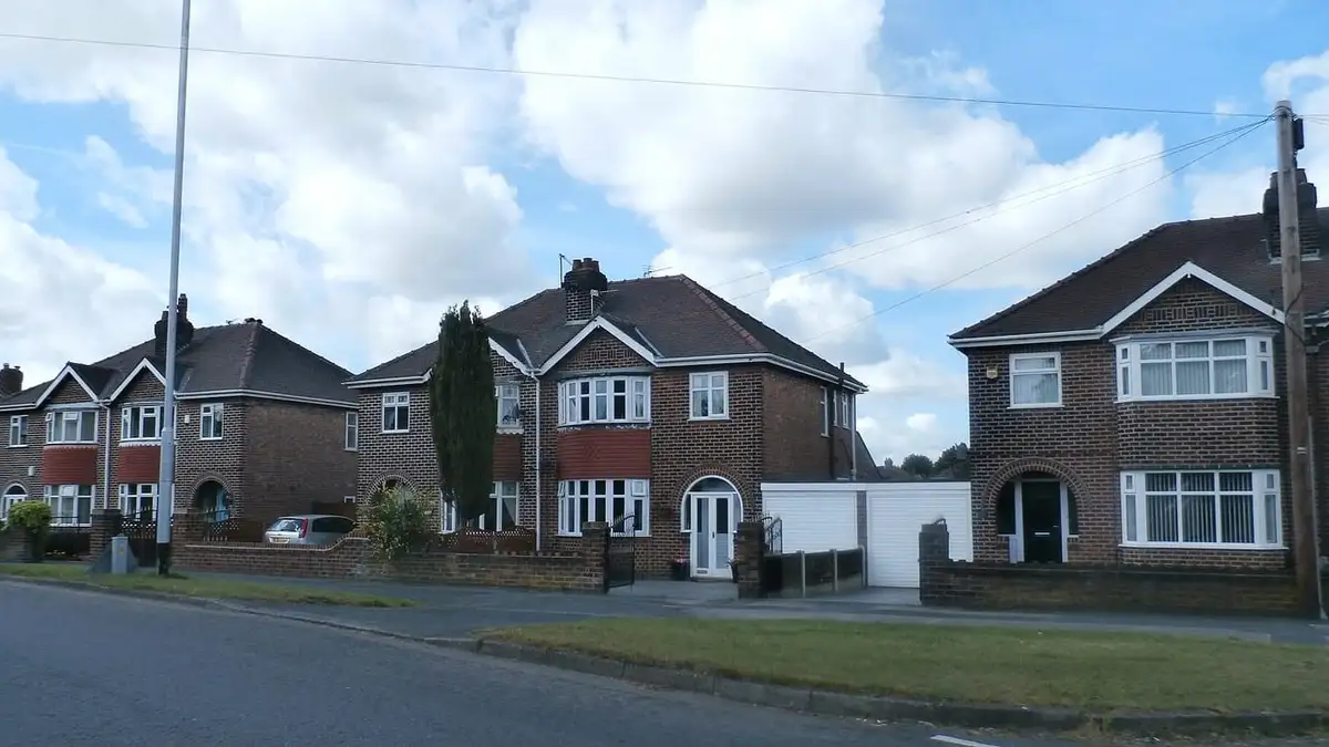 Semi-detached houses on Orford Road, Warrington