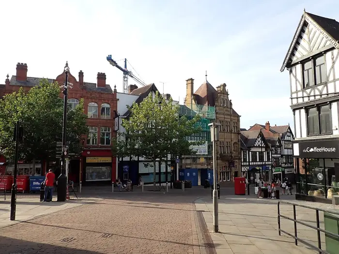 Standishgate in Wigan town centre, seen from Millgate